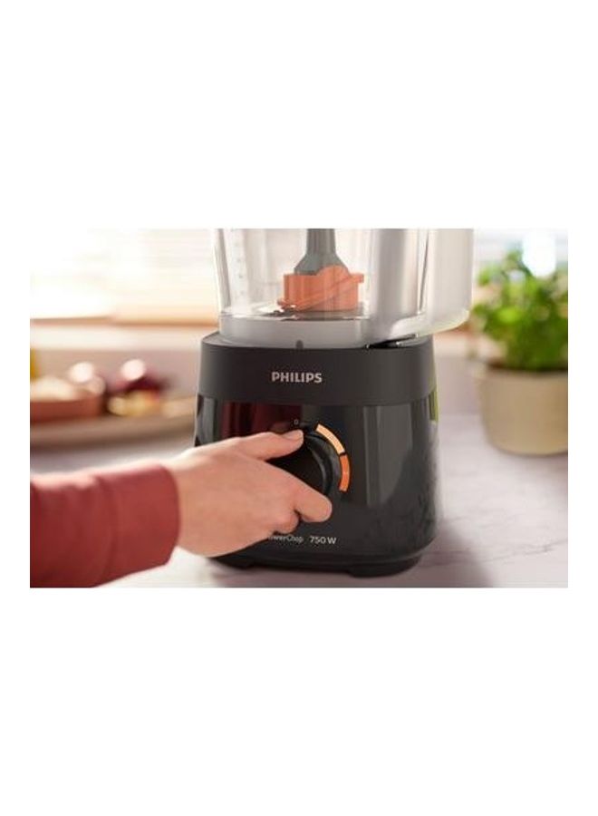 Compact Food Processor 1.5 L 750 W HR7301/90 Black