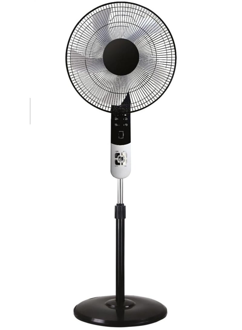 High Speed Stand Fan with Remote Control, 60W Pedestal Fan, 1300RPM, 3 Blades, 90° Oscillation, Adjustable Height for Powerful Cooling and Wide-Angle Airflow - Ideal for Home and Office