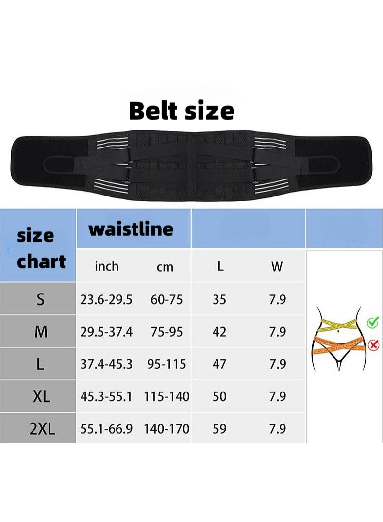 Back Brace, Lower Back Pain Relief with 7 Stays, Adjustable Back Support Belt for Work, Back Brace for Lower Back Pain Relief,Anti-skid Lumbar Support for Sciatica Scoliosis for Men and Women