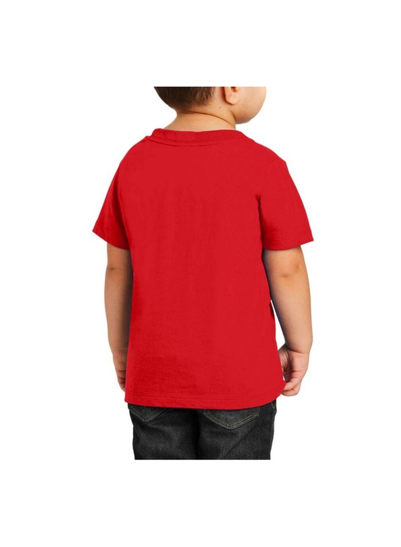 Saudi National Day Tshirt for Boys - Short Sleeve Round Neck Cotton Tshirt - Ideal for National Day Celebrations, School Events