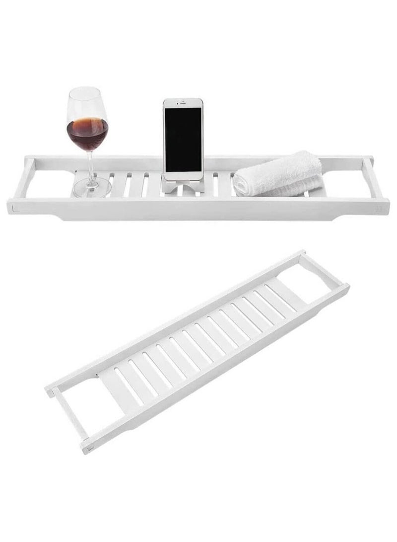 Bathtub Tray Polyvinyl Chloride (PVC) Bathtub Stand Holder, Luxury Book Rest, Device Tablet, Kindle, iPad, Smart Phone Tray For A Home Spa Experience