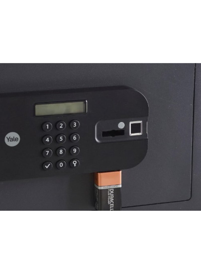 Yale YSFM/400/EG1 Motorised Biometric Maximum Security Home Safe - Fingerprint and Digital Pin Code Access, Laser Cut Door, Mounting Bolts