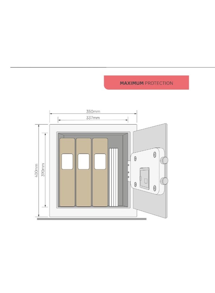 Yale YSFM/400/EG1 Motorised Biometric Maximum Security Home Safe - Fingerprint and Digital Pin Code Access, Laser Cut Door, Mounting Bolts