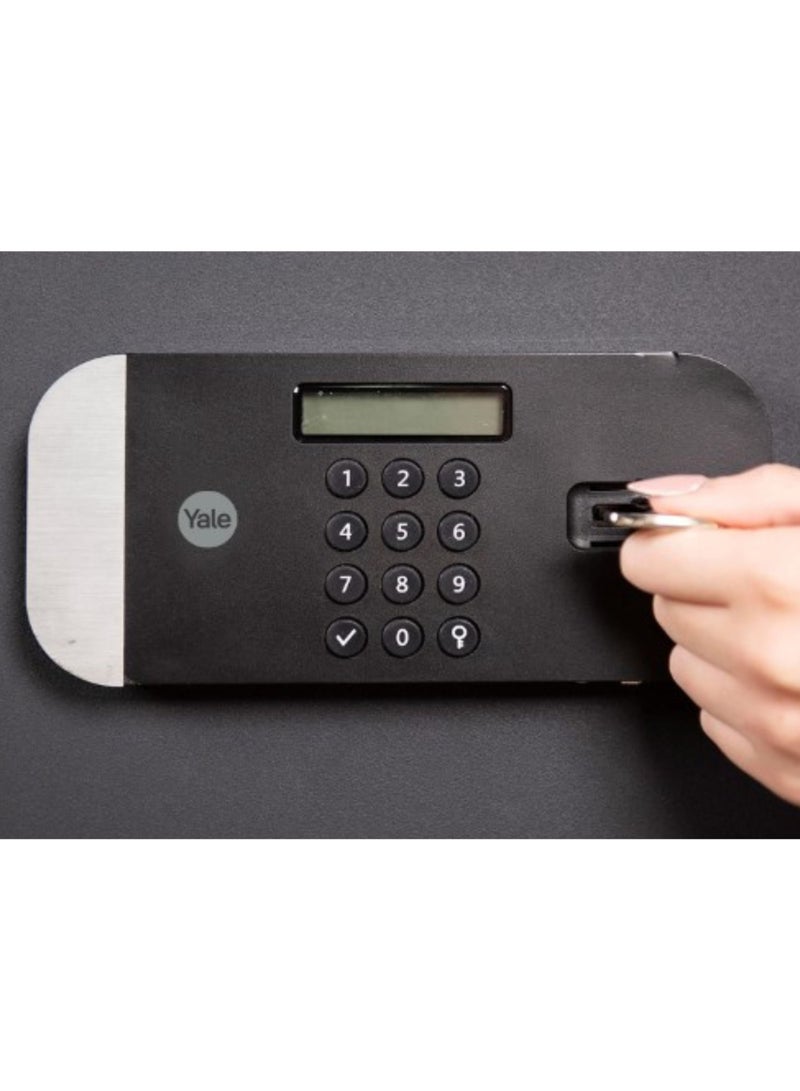 Yale YSFM/400/EG1 Motorised Biometric Maximum Security Home Safe - Fingerprint and Digital Pin Code Access, Laser Cut Door, Mounting Bolts