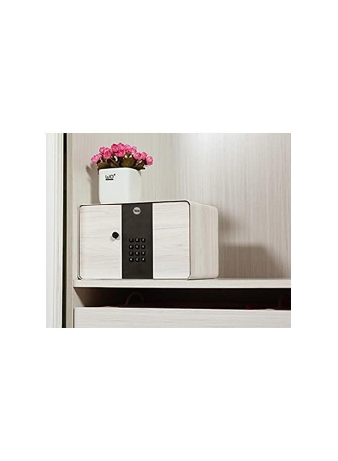 Yale Standard Security Elegant Safe with PIN Code and Key override, Fully lined interior to protect your valuable and Built-in LED Light, Wooden Finish