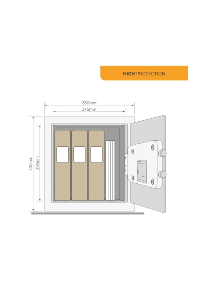 Yale YSFB/400/EB1 High Security Office Safe Locker with Fingerprint Reader, Black