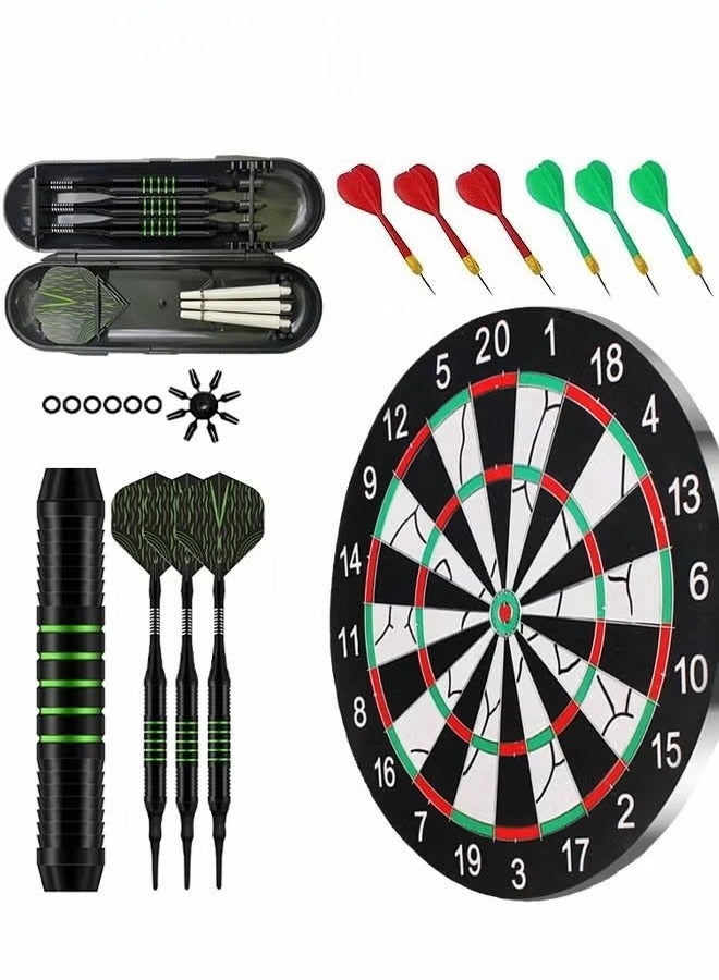 Darts Set,Professional Soft Tip Darts Set for Electronic Dartboard,Dart Suit with Steel Needle Darts,Plastic Tip Darts and Targets