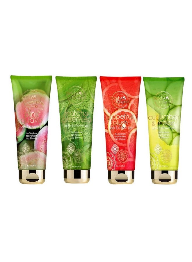 Shower Gel Combo Consist Of Guava, Matcha Green Tea, Grapefruit & Cucumber, Melon Net Vol 800Ml