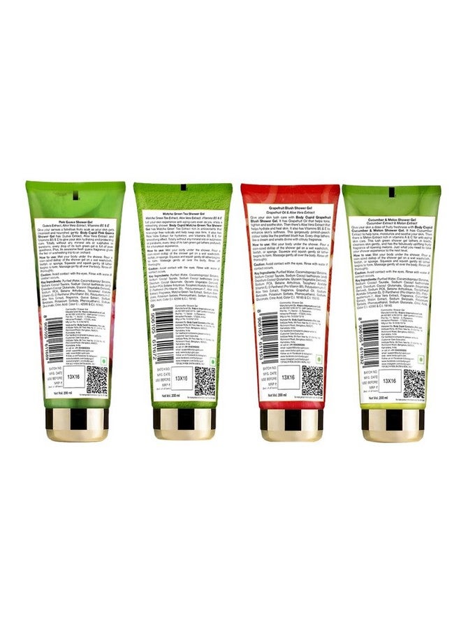 Shower Gel Combo Consist Of Guava, Matcha Green Tea, Grapefruit & Cucumber, Melon Net Vol 800Ml