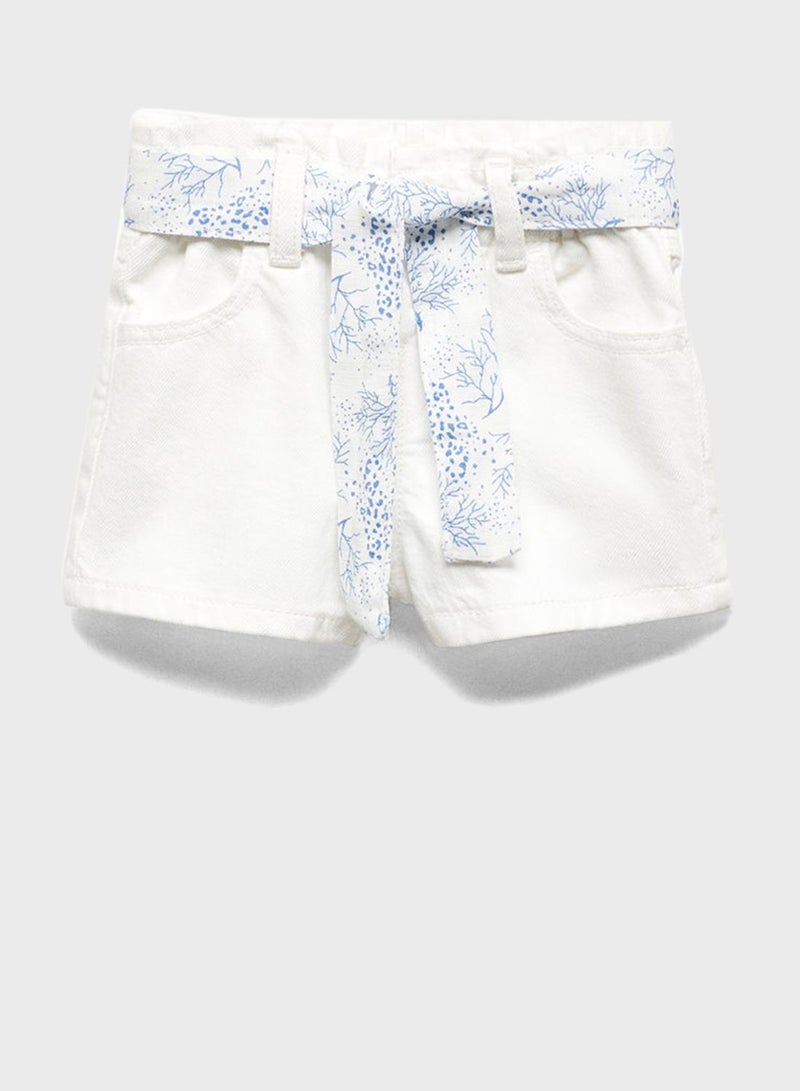 Kids Paperbag Denim Shorts