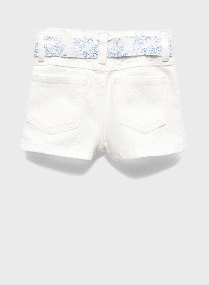 Kids Paperbag Denim Shorts