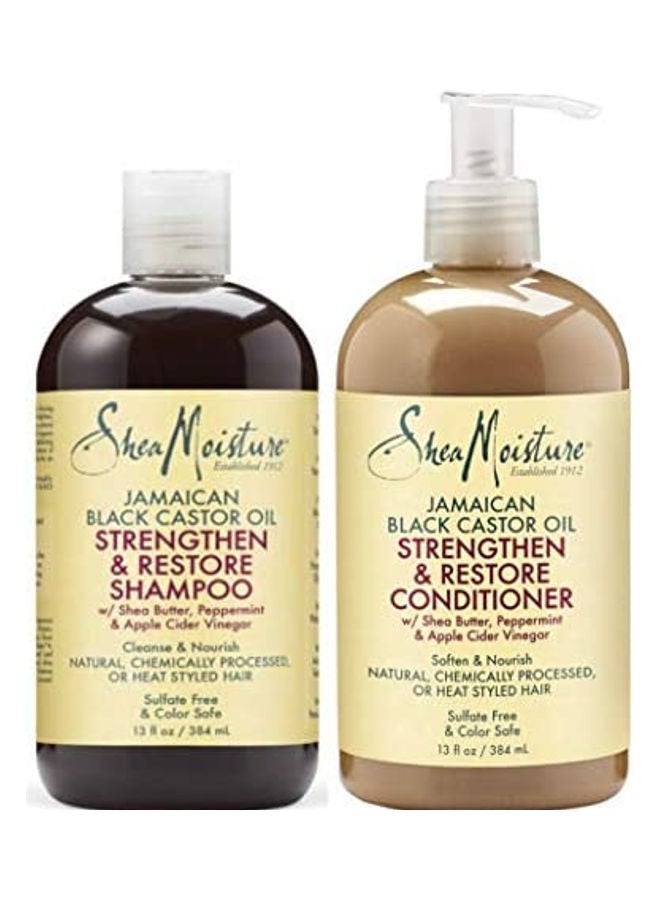 2-Piece Strengthen And Restore Shampoo And Conditioner Set Clear