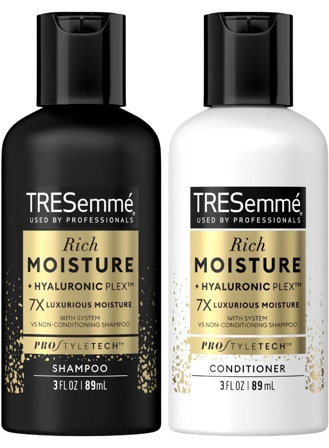 Tresemme Moisture Rich Shampoo And Conditioner, 3 Fl. Oz. Travel Size (1 Duo Set)