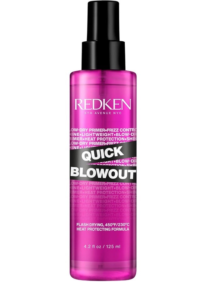 Quick Blowout Heat Protection Spray For All Hair Types | Reduces Blow Dry Time | Blowdry Spray, 4.2 Fl. Oz.