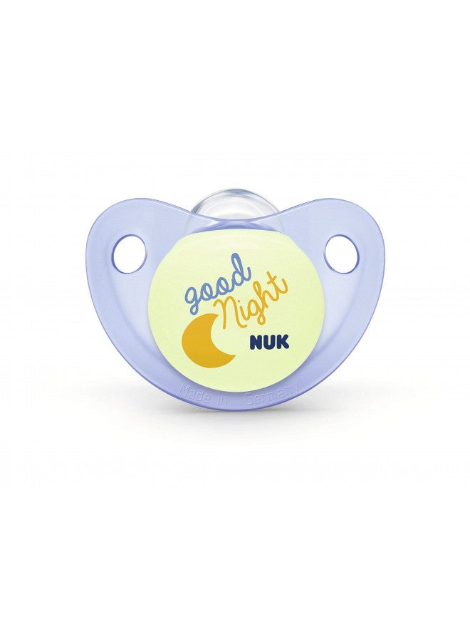 Cute-As-A-Button Glow-In-The-Dark Orthodontic Pacifiers, Boy, 0-6 Months, 2-Pack