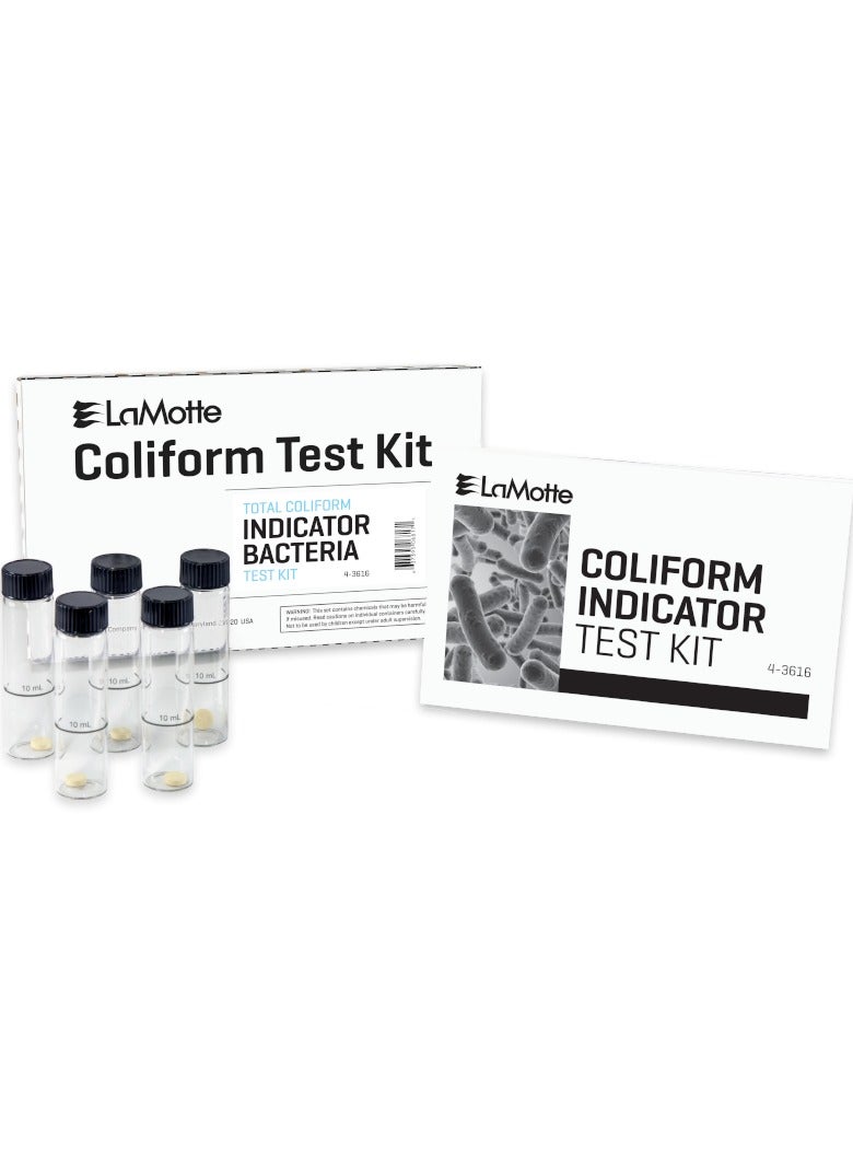 LaMotte, Total Coliform Screening Kit Includes Five Tubes, Each With A Nutrient Tablet