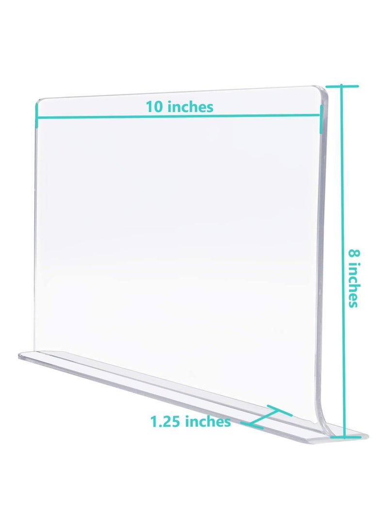 Shelf Dividers for Closet Organization - Closet Dividers for Shelves - Closet Shelf Organizer - Clear Acrylic - 4 Pack Self Stick Acrylic Shelf Dividers for Closet Closet Shelf Divider