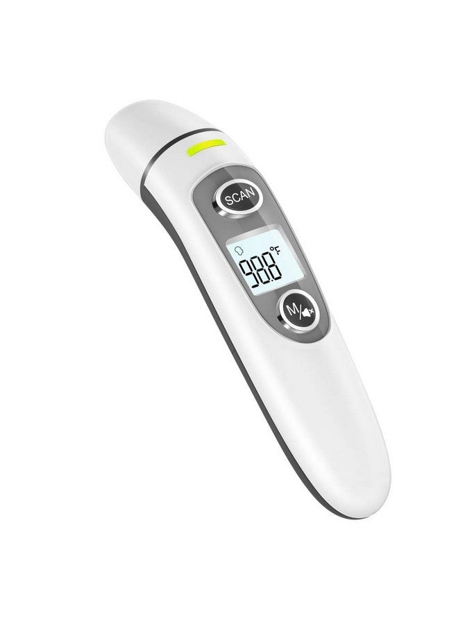 Thermometer For Adultstouchless Digital Infrared Thermometer For Fever Ear And Forehead Thermometer For Baby And Kids With Lcd Screen Memory Recall Fever Alarm (White)