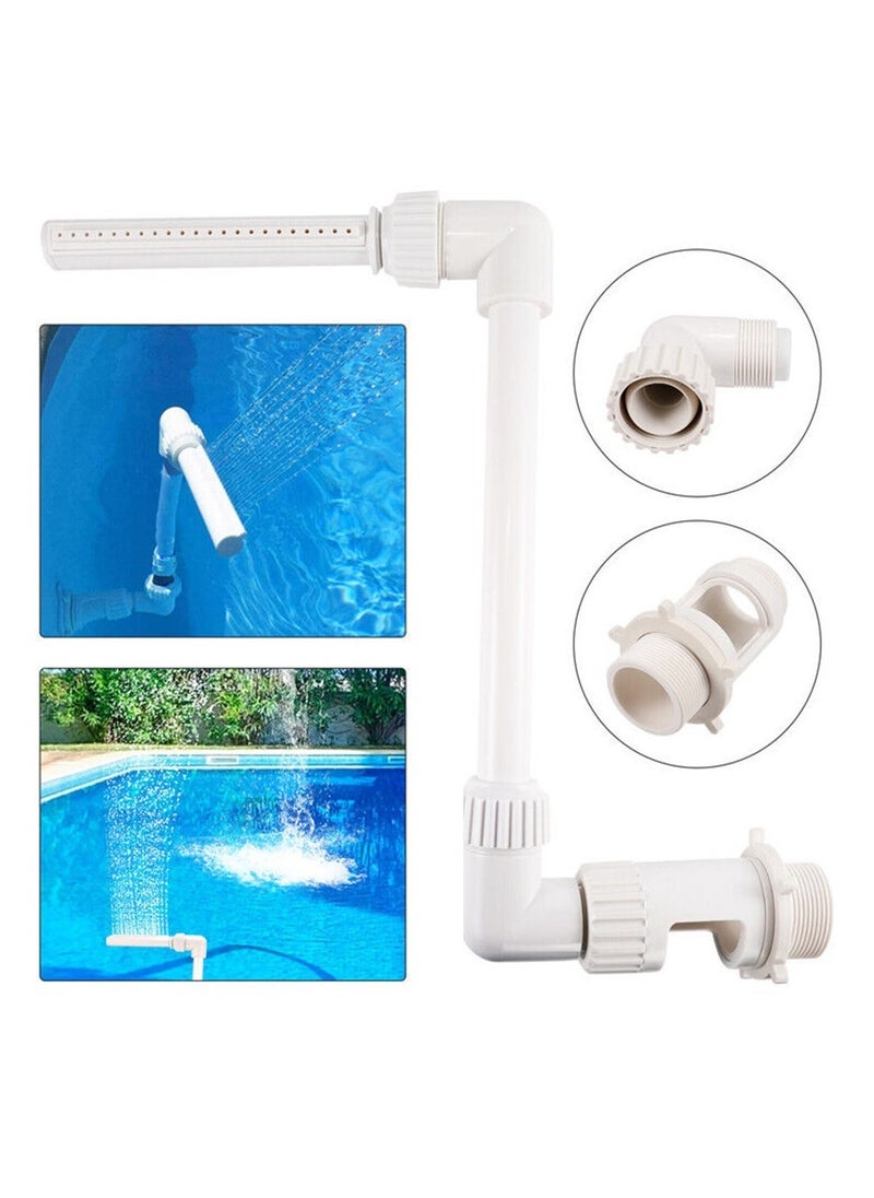 Swimming Pool Waterfall Fountain Kit PVC Feature Water Spay Pools Spa Decorations Easy Install Swimming Pool Accessories