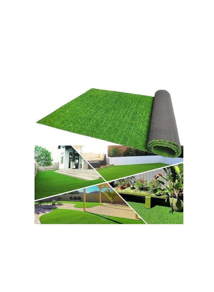 ECVV 26mm Artificial Grass Carpet Green, Artificial Grass Turf For Home Outdoor Front, Garden Decoration, Play Ground, Pool Area, Backyard, Patio, Balcony, |200cm*800cm|