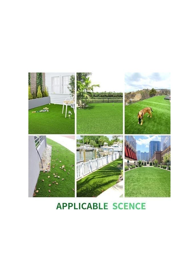 ECVV 26mm Artificial Grass Carpet Green, Artificial Grass Turf For Home Outdoor Front, Garden Decoration, Play Ground, Pool Area, Backyard, Patio, Balcony, |200cm*800cm|