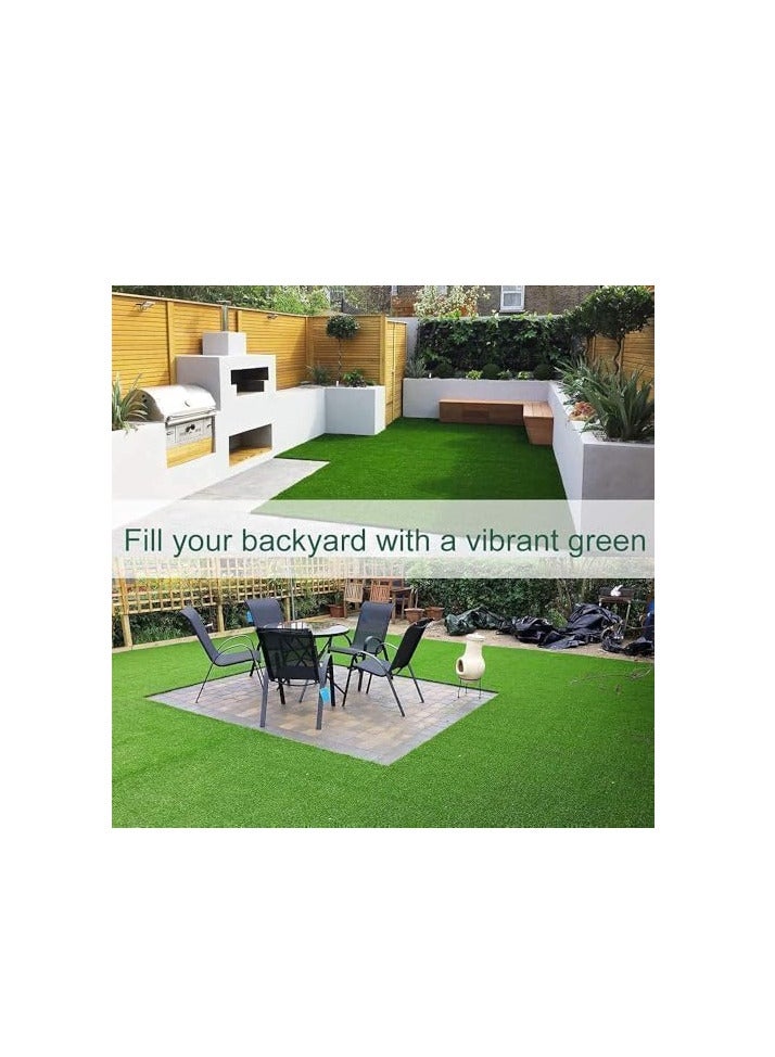 ECVV 26mm Artificial Grass Carpet Green, Artificial Grass Turf For Home Outdoor Front, Garden Decoration, Play Ground, Pool Area, Backyard, Patio, Balcony, |200cm*800cm|