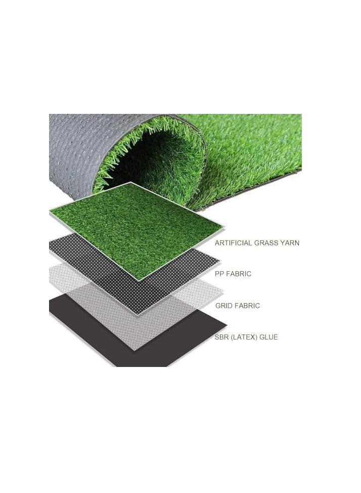 ECVV 26mm Artificial Grass Carpet Green, Artificial Grass Turf For Home Outdoor Front, Garden Decoration, Play Ground, Pool Area, Backyard, Patio, Balcony, |200cm*400cm|