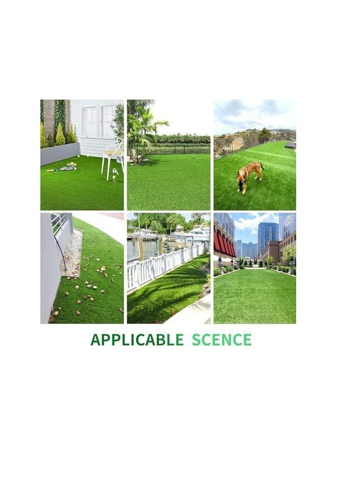 ECVV 26mm Artificial Grass Carpet Green, Artificial Grass Turf For Home Outdoor Front, Garden Decoration, Play Ground, Pool Area, Backyard, Patio, Balcony, |200cm*400cm|