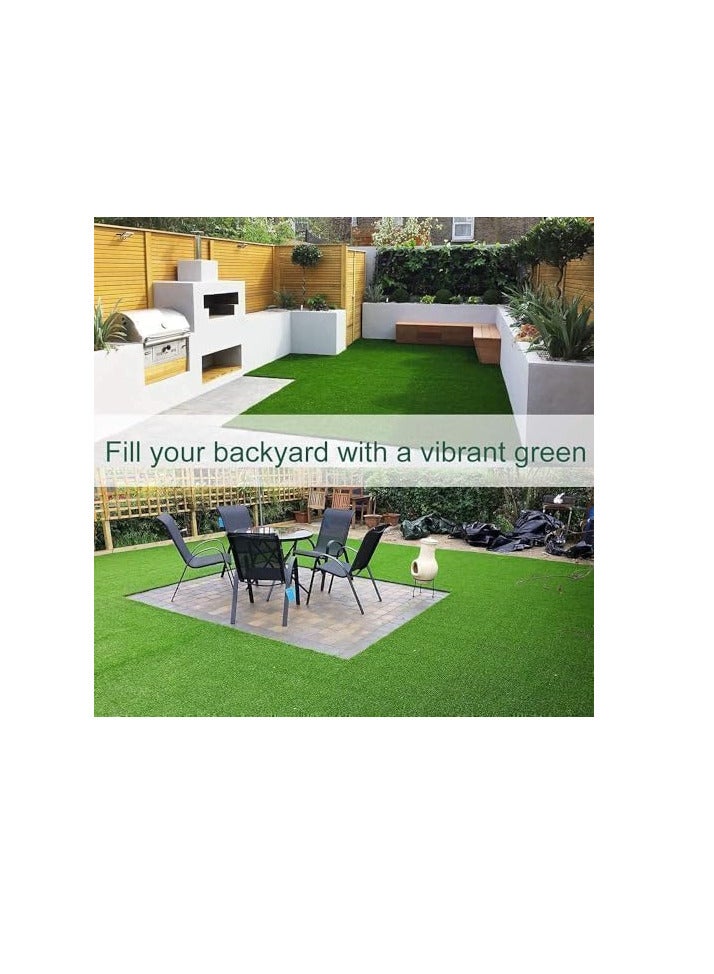 ECVV 26mm Artificial Grass Carpet Green, Artificial Grass Turf For Home Outdoor Front, Garden Decoration, Play Ground, Pool Area, Backyard, Patio, Balcony, |200cm*1500cm|