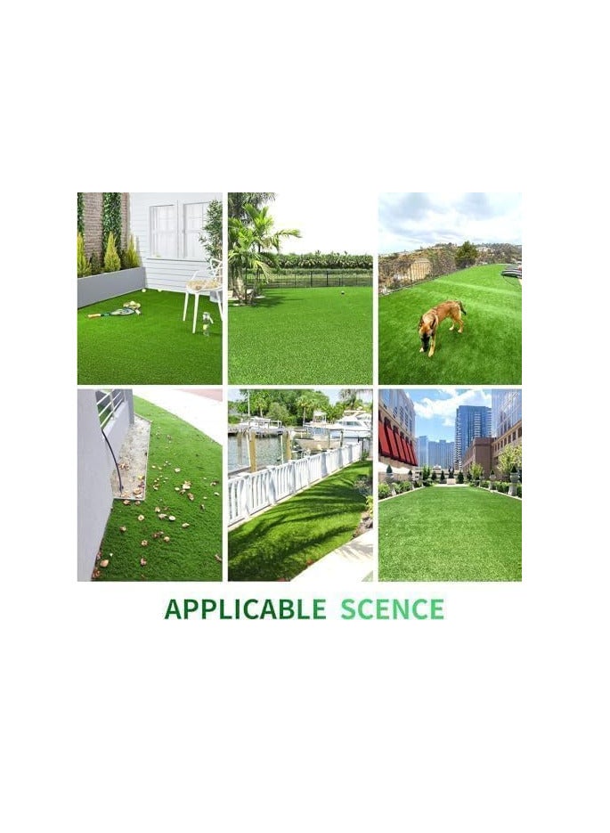 ECVV 26mm Artificial Grass Carpet Green, Artificial Grass Turf For Home Outdoor Front, Garden Decoration, Play Ground, Pool Area, Backyard, Patio, Balcony, |200cm*1500cm|