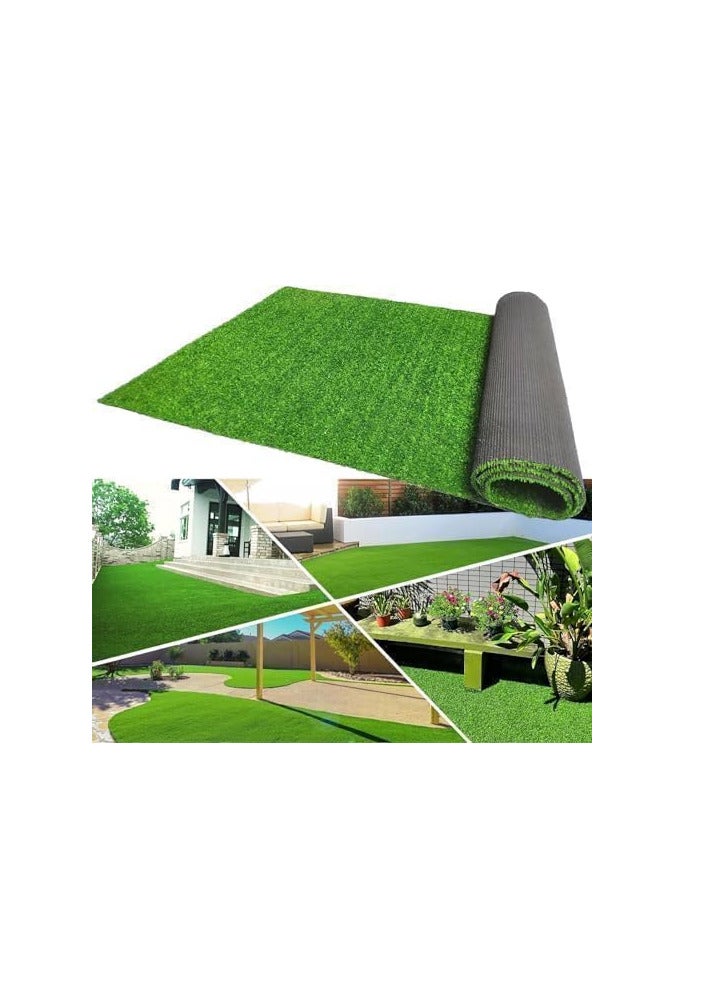 ECVV 26mm Artificial Grass Carpet Green, Artificial Grass Turf For Home Outdoor Front, Garden Decoration, Play Ground, Pool Area, Backyard, Patio, Balcony, |200cm*1500cm|