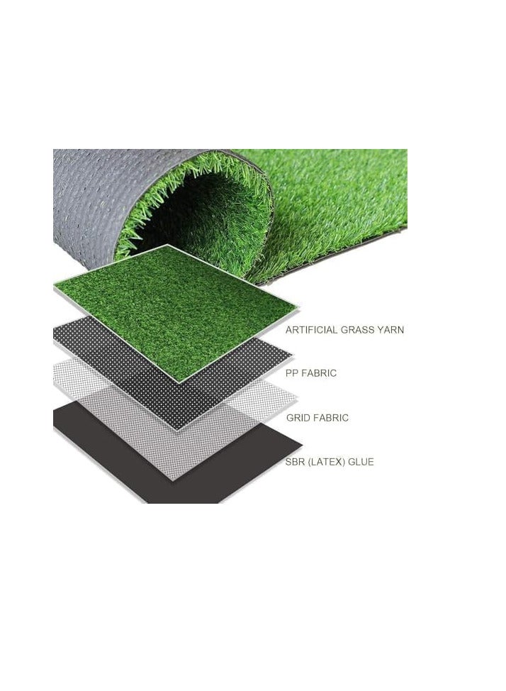 ECVV 26mm Artificial Grass Carpet Green, Artificial Grass Turf For Home Outdoor Front, Garden Decoration, Play Ground, Pool Area, Backyard, Patio, Balcony, |200cm*1500cm|