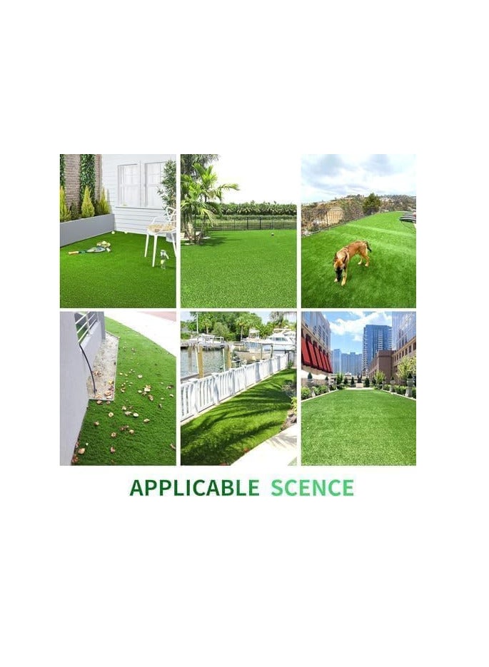 ECVV 26mm Artificial Grass Carpet Green, Artificial Grass Turf For Home Outdoor Front, Garden Decoration, Play Ground, Pool Area, Backyard, Patio, Balcony, |200cm*700cm|