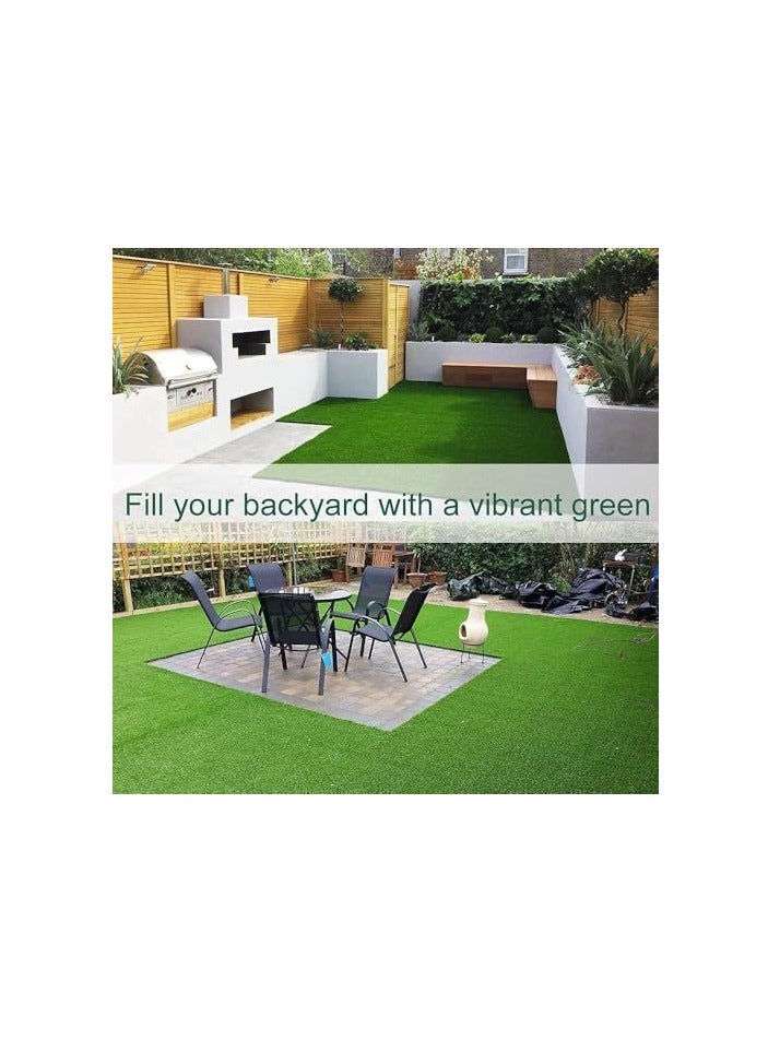 ECVV 26mm Artificial Grass Carpet Green, Artificial Grass Turf For Home Outdoor Front, Garden Decoration, Play Ground, Pool Area, Backyard, Patio, Balcony, |200cm*700cm|