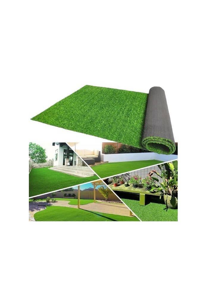 ECVV 26mm Artificial Grass Carpet Green, Artificial Grass Turf For Home Outdoor Front, Garden Decoration, Play Ground, Pool Area, Backyard, Patio, Balcony, |200cm*300cm|