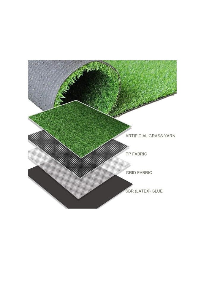 ECVV 26mm Artificial Grass Carpet Green, Artificial Grass Turf For Home Outdoor Front, Garden Decoration, Play Ground, Pool Area, Backyard, Patio, Balcony, |200cm*300cm|