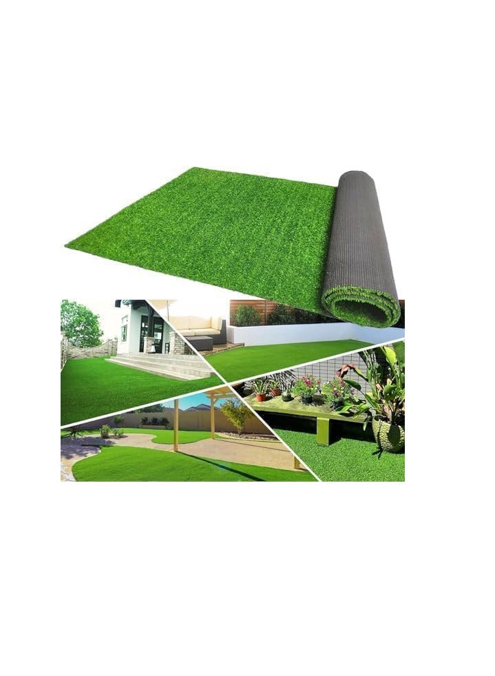 ECVV 26mm Artificial Grass Carpet Green, Artificial Grass Turf For Home Outdoor Front, Garden Decoration, Play Ground, Pool Area, Backyard, Patio, Balcony, |200cm*600cm|