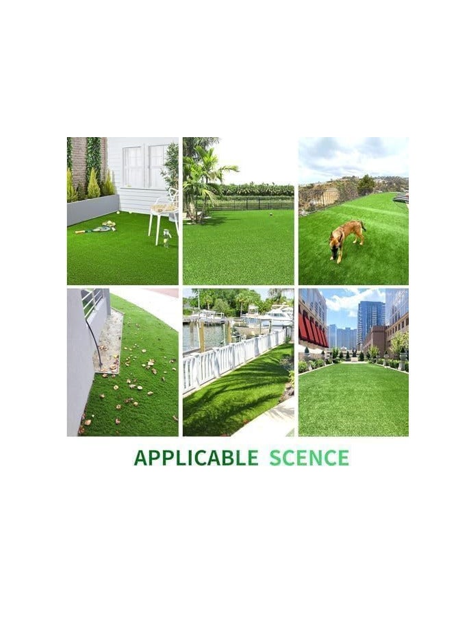 ECVV 26mm Artificial Grass Carpet Green, Artificial Grass Turf For Home Outdoor Front, Garden Decoration, Play Ground, Pool Area, Backyard, Patio, Balcony, |200cm*900cm|