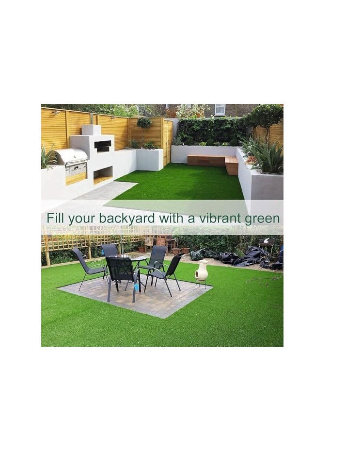 ECVV 26mm Artificial Grass Carpet Green, Artificial Grass Turf For Home Outdoor Front, Garden Decoration, Play Ground, Pool Area, Backyard, Patio, Balcony, |200cm*900cm|