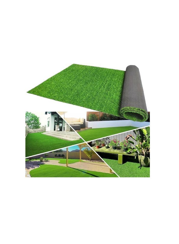 ECVV 26mm Artificial Grass Carpet Green, Artificial Grass Turf For Home Outdoor Front, Garden Decoration, Play Ground, Pool Area, Backyard, Patio, Balcony, |200cm*500cm|