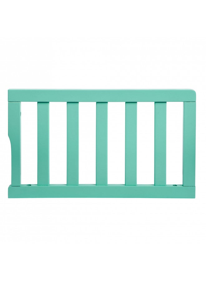 Convertible Crib Toddler Guard Rail In Emerald, Converts Cribs To Toddler Beds, Solid Wood Construction