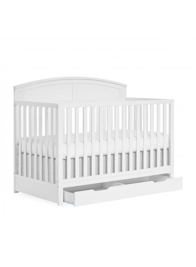 Storybrooke 5 In 1 Convertible Crib With Under Drawer