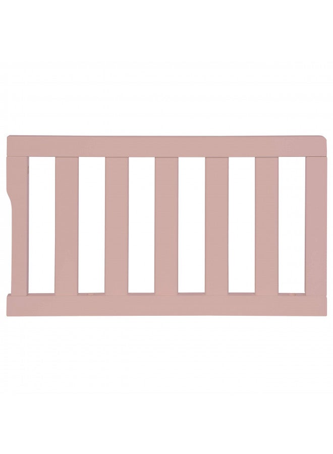 Convertible Crib Toddler Guard Rail In Dusty Pink, Converts Cribs To Toddler Beds, Solid Wood Construction