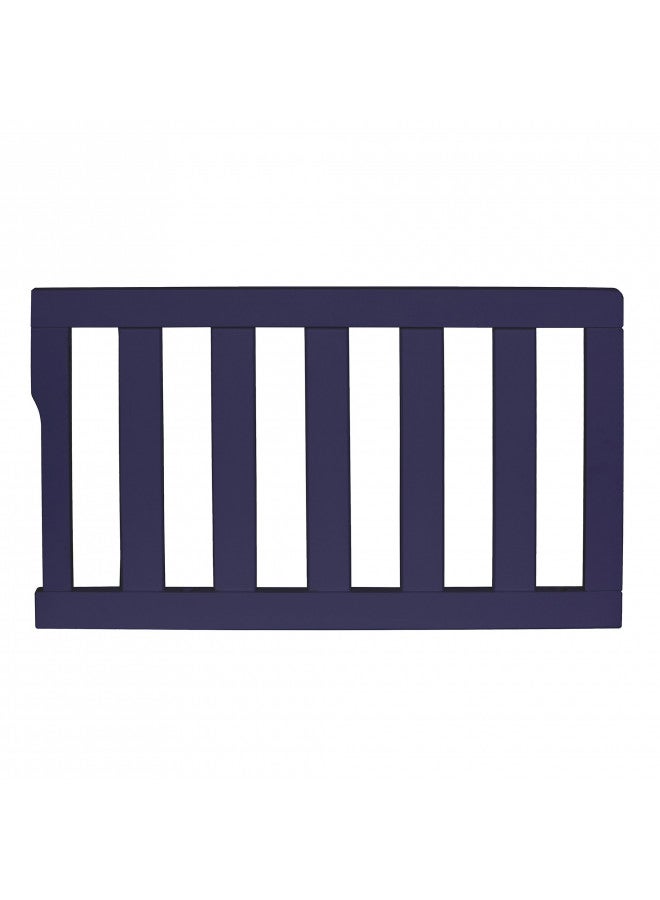 Convertible Crib Toddler Guard Rail In Navy, Converts Cribs To Toddler Beds, Solid Wood Construction