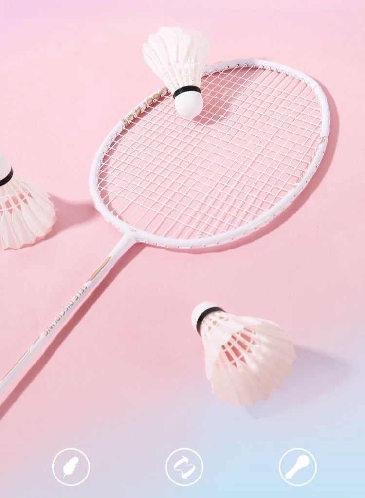 Delhui Badminton Racket Ultra Light And Durable Adult Suit, Competition Training, Dribbling, Double Racket