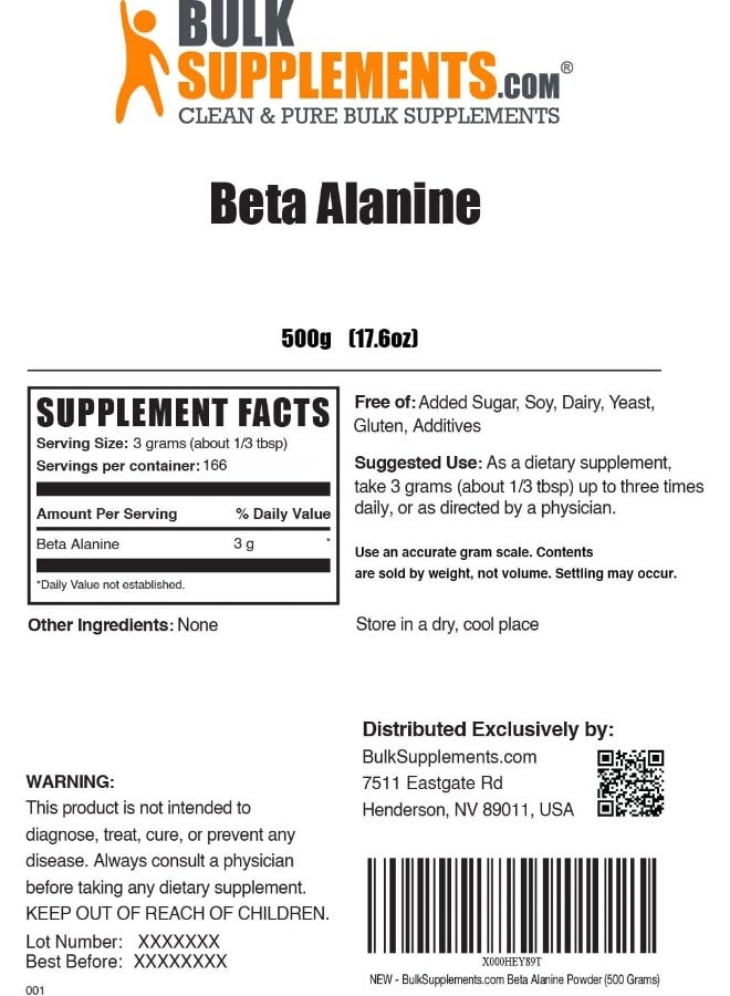 Pure Beta Alanine Powder