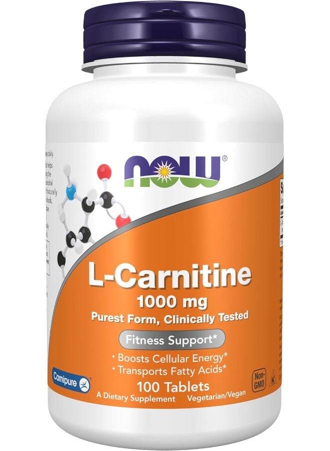 Supplements L-Carnitine 1000 Mg Purest Form Amino Acid Fitness Support* 100 Tablets