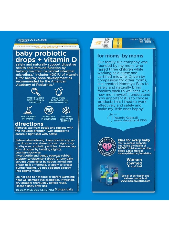 Baby'S Natural, Flavor Less Probiotic Drops + Vitamin D