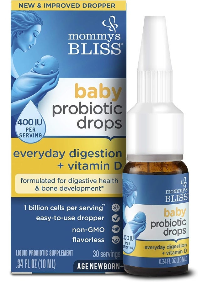 Baby'S Natural, Flavor Less Probiotic Drops + Vitamin D