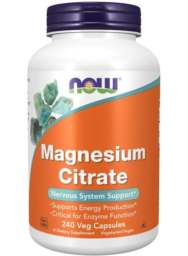 Magnesium Citrate, 400 Milligram 240 Veg Capsules